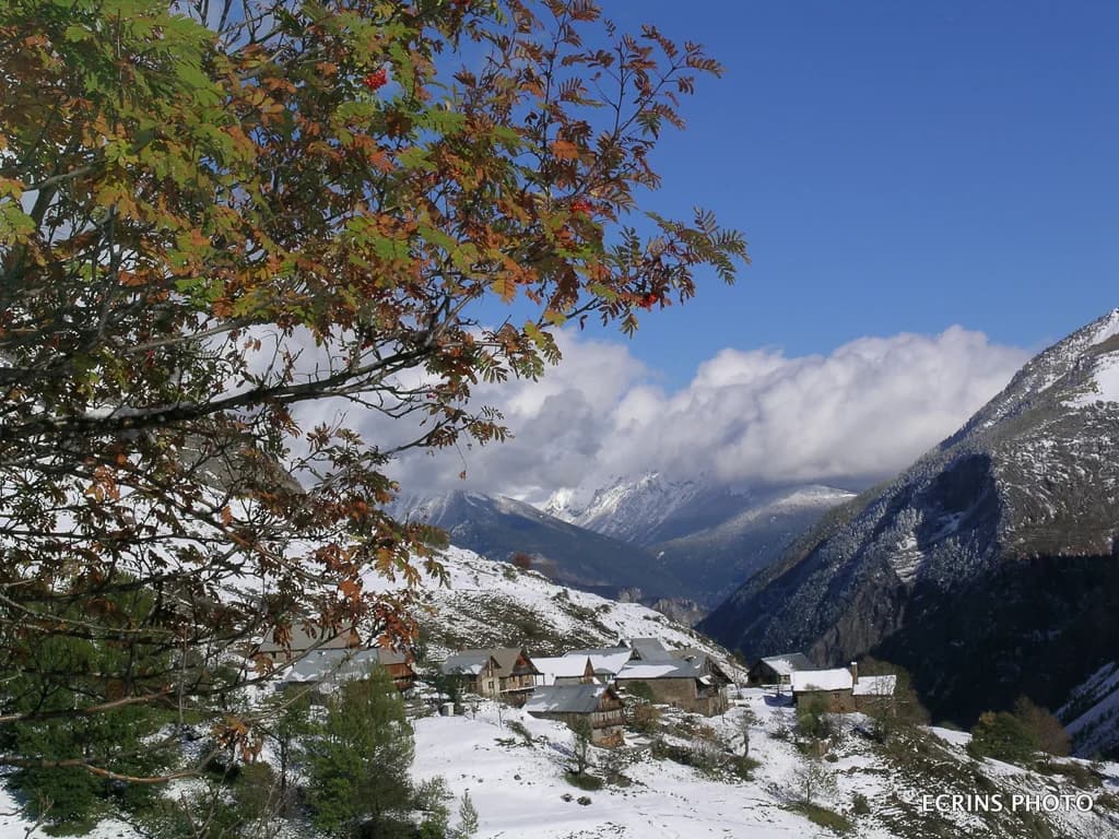 Paysage d'hiver au Pays des Écrins
