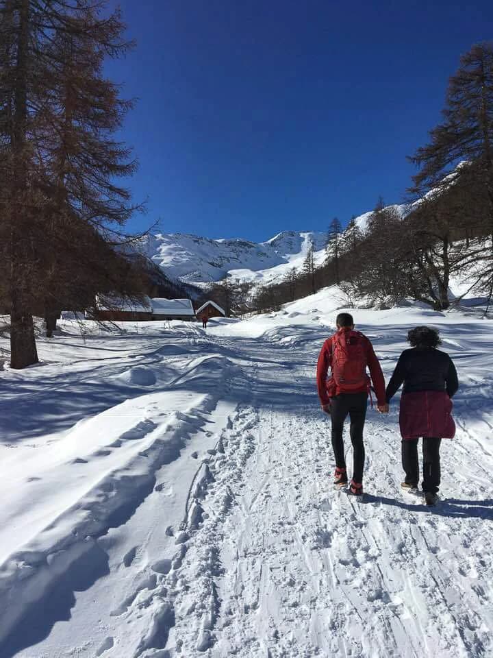 Paysage d'hiver au Pays des Écrins
